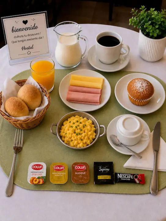 Desayuno Incluido en Hostal Chillán